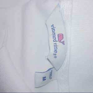 Women’s polo, Medium Vineyard Vine white with navy whale.
